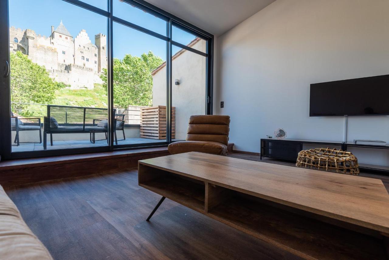 Le Loft De La Tour Pinte Apartment การ์กาซอน ภายนอก รูปภาพ
